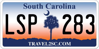 SC license plate LSP283