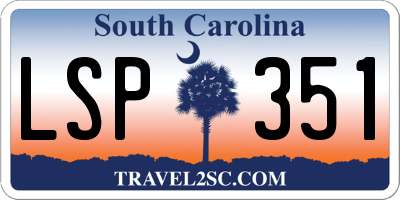 SC license plate LSP351