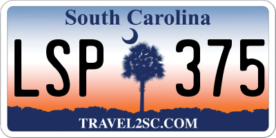 SC license plate LSP375
