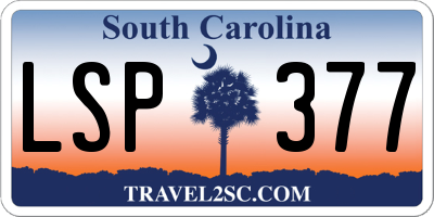 SC license plate LSP377