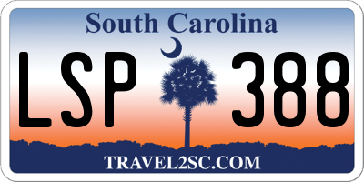 SC license plate LSP388