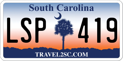 SC license plate LSP419