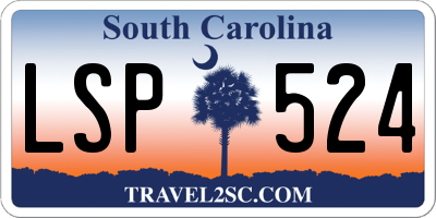 SC license plate LSP524