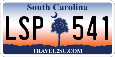 SC license plate LSP541