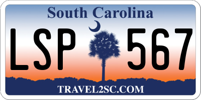 SC license plate LSP567