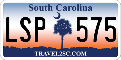 SC license plate LSP575