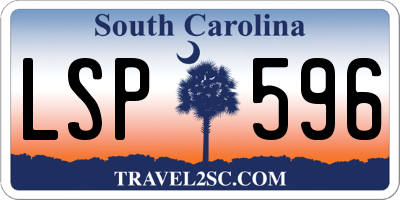 SC license plate LSP596