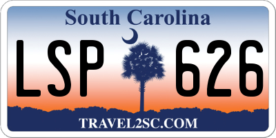 SC license plate LSP626