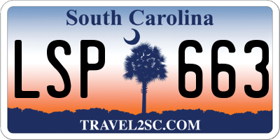 SC license plate LSP663