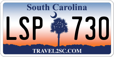 SC license plate LSP730