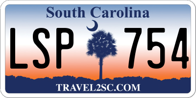 SC license plate LSP754