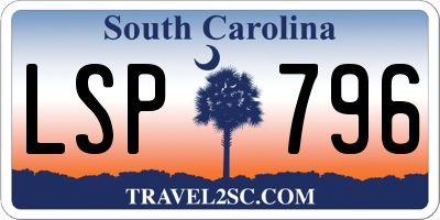 SC license plate LSP796