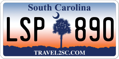 SC license plate LSP890