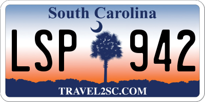 SC license plate LSP942