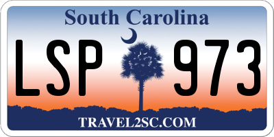SC license plate LSP973