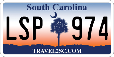 SC license plate LSP974