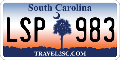 SC license plate LSP983