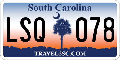 SC license plate LSQ078