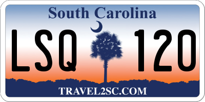SC license plate LSQ120