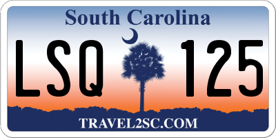 SC license plate LSQ125