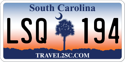 SC license plate LSQ194