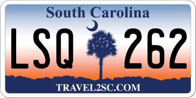 SC license plate LSQ262