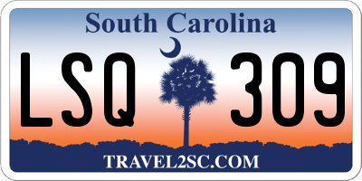 SC license plate LSQ309