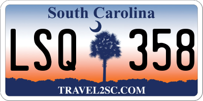 SC license plate LSQ358
