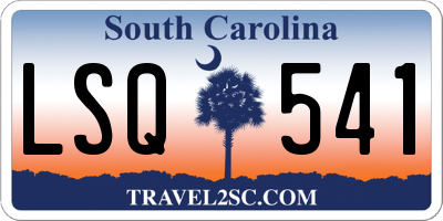 SC license plate LSQ541