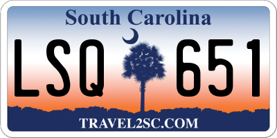SC license plate LSQ651