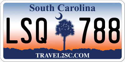SC license plate LSQ788