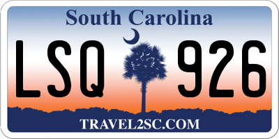 SC license plate LSQ926