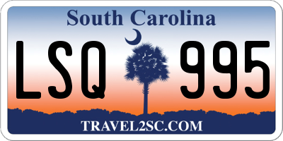 SC license plate LSQ995