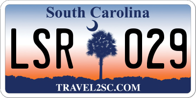 SC license plate LSR029