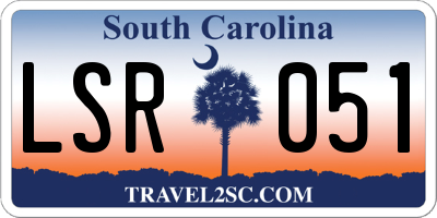 SC license plate LSR051