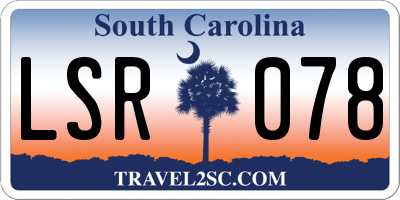 SC license plate LSR078