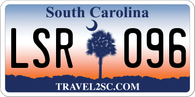 SC license plate LSR096
