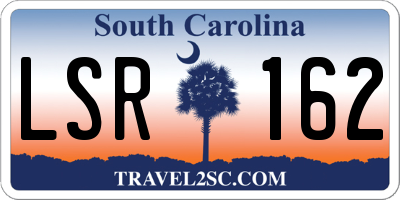 SC license plate LSR162