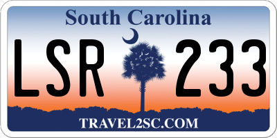 SC license plate LSR233