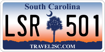 SC license plate LSR501
