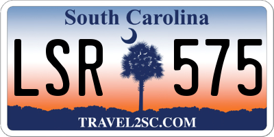SC license plate LSR575