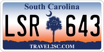 SC license plate LSR643