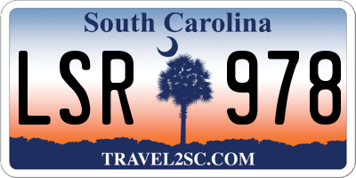 SC license plate LSR978