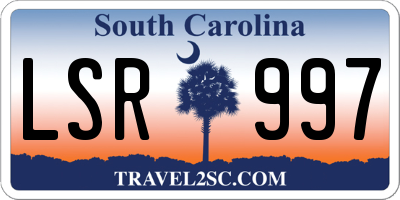 SC license plate LSR997