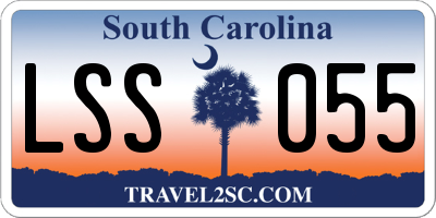 SC license plate LSS055