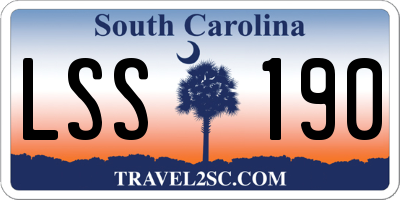 SC license plate LSS190