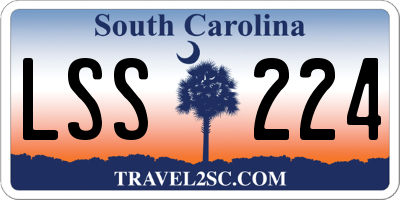 SC license plate LSS224
