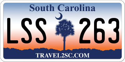 SC license plate LSS263