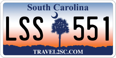SC license plate LSS551