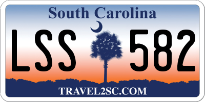 SC license plate LSS582